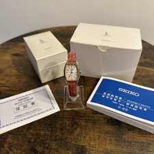 Seiko Limited Edition 1B32-0AA0 Lady Solar Watch Made in Japan Rosa Lederarmband