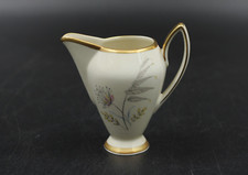 Alka Bavaria Porzellan Milchkännchen Elfenbein Blumenmotiv Goldrand Vintage H 9