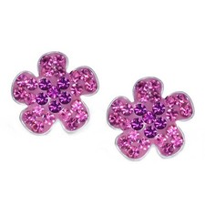 Kinder Ohrringe Blume 925