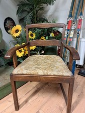 ALTER MASSIVER ARMLEHNSTUHL ART DECO