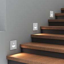 LED Treppenlicht mit Bewegungsmelder Sensor Stufenbeleuchtung 3CCT Schwarz Weiß