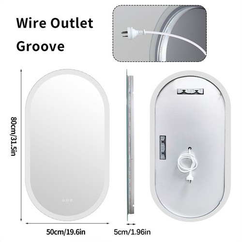 Led badspiegel oval - led,