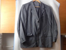 Angelo Litrico Herren Sakko Jacke Gr. 26 Grau Anthrazit kariert Viskose/Leinen/W