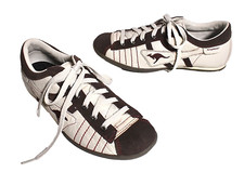 KANGAROOS HERRENSCHUHE MEN SHOES SNEAKER CASUAL 41 WEIß DUNKELBRAUN #25-8# !