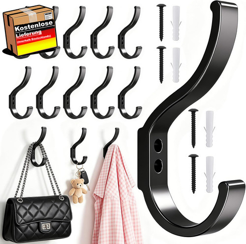 Garderobenhaken set stück - garderobenhaken, 12