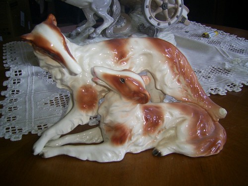 Porzellan figur hunde - ", "