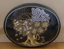 Lackmalerei. Lackdose.  Schöne Darstellung von "Vier Jahreszeiten"! Handgemalt!