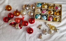 Weihnachtskugeln DDR Zapfen Glocken Christbaumkugeln Lauscher Glas