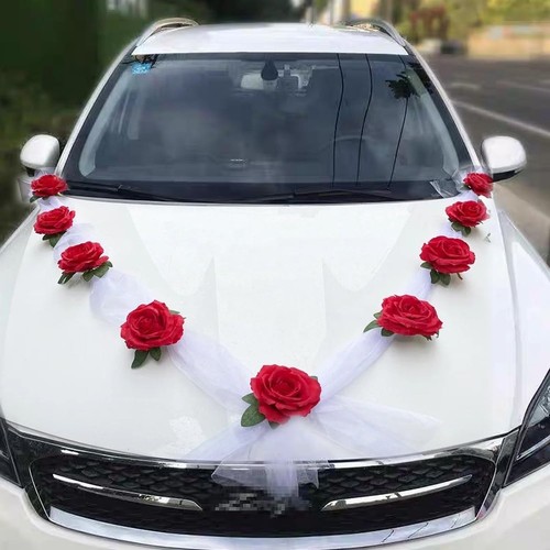 Autoschmuck hochzeit deko set - autoschmuck,