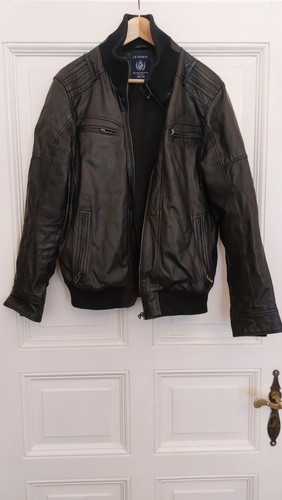Schwarz leder jacke sehr - jacke, l