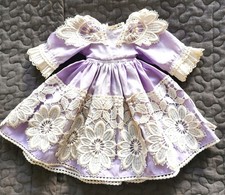 zauberhaftes altes Puppenkleid mit Spitze f. Käthe Kruse Puppe o. Porzellanpuppe