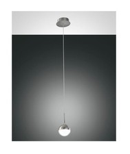 LED Pendel Leuchte Hänge Lampe Melville 1flg. Fabas Luce 3262-40-178 silber 