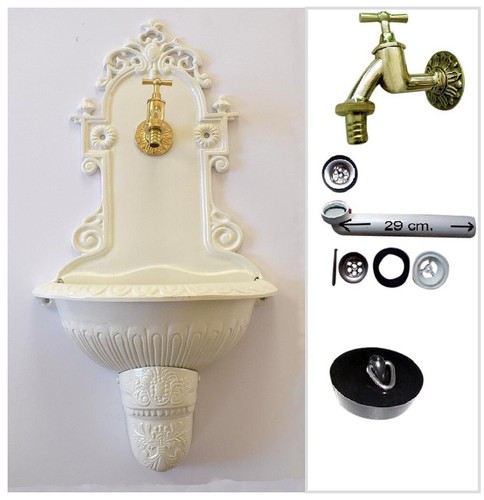 Antik alu wand garten brunnen - alu,