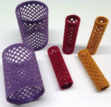 Metallwickler beflockt LANG + KURZ wählbar Lockenwickler Flockwickler Wickler