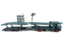 Herpa MB Autotransporter in blau 1:87