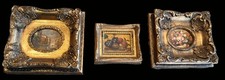 Set 3 Miniatur‑Ölgemälde