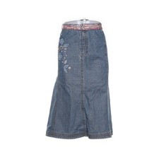 Oilily, Jeansrock, Größe: 42, Blau, Blumen, Denim, Damen #9G3