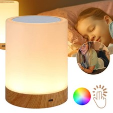 Led Nachttischlampen Touch-Lampe Nachtlampe Tischlampe Aus Holz Hölzerne Dimmbar