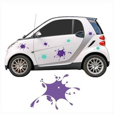 Autoaufkleber Klecks Splash Auto Aufkleber Sticker 2 Farben Kleckse SET A491 