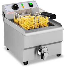 Friteuse Edelstahl Elektro Fritteuse 230 V Kapazität 16 L Kaltzone 3500 W