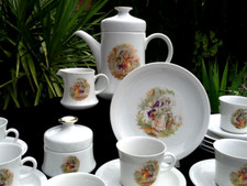 Schumann Arzberg Barock Liebespaar Kaffeeservice Sammlerservice  für 6 Personen