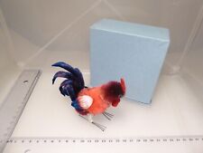 60/70er J. Ostern Dekoration Draht Vogel Huhn Hahn bunt mit original Karton 55 g