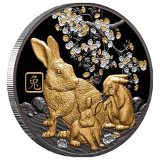 LUNAR 5 OZ SILBER HASE 2023