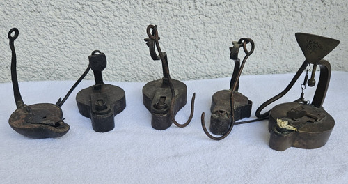 Antike grubenlampe frosch - grubenlampe,