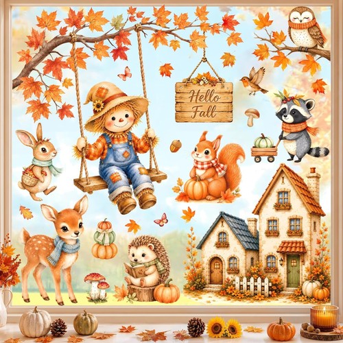 Fensterbilder herbst set - fensterbilder,