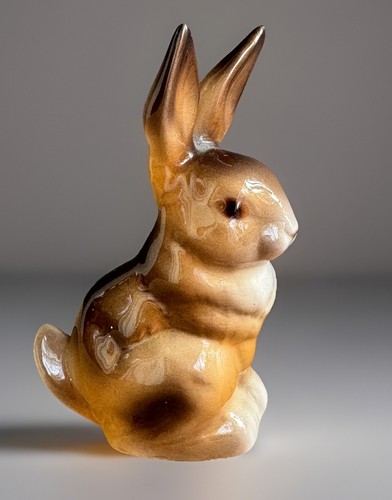 Hase goebel sitzend - hase, braun