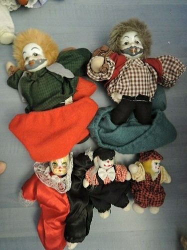 Porzellanpuppen clowns - porzellanpuppen,