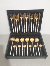 Cutipol Goa White Gold Cutlery Set, 24 Pieces