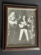 Scotty Moore Vintage Orig Autogramm Photo COA Elvis Bill Black 1955 Show gerahmt
