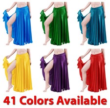 Satin 1 Voll Schlitz Rock Bauchtanz Gypsy Tribal 8.2m Panel Jupe Flamenco Boho