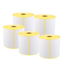 5x 500 Thermo Etiketten Rolle 100 x 150 mm Versandetiketten GLS DPD DHL f. Zebra