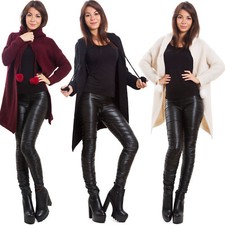 Damen Strickjacke lang Bommel