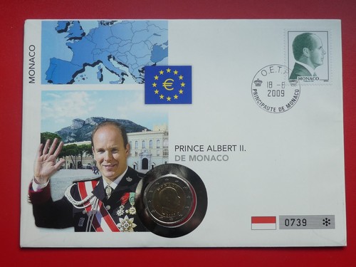 Monaco numisbrief 2 euro - monaco, ,