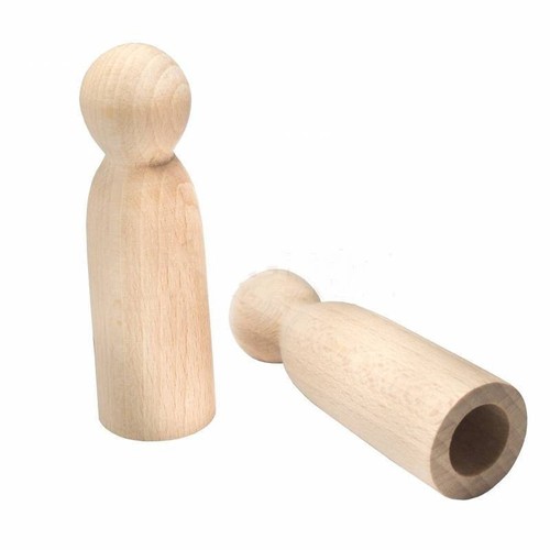 Wooden peg doll - wooden, –