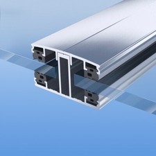 Verlegeprofil Mittelsprosse 60mm Breite für Glas, ESG, VSG, Stegplatten 6-16mm