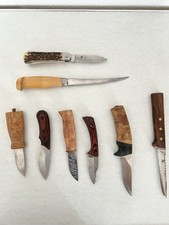 Set Messer mit Holzgriff Angelmesser Jagdmesser Camping Taschenmesser