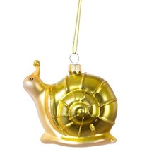 Baumschmuck Goldene Schnecke - Baumkugel Garten Weinbergschnecke, Weihnachtsdeko