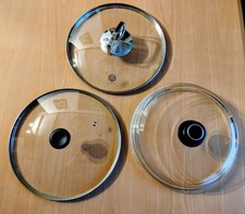 3er Set Glas Topfdeckel