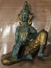 Thai Hindu Bronze Buddha Statue – Seated Playing Drums – ca.15 cm X 11 cm L63