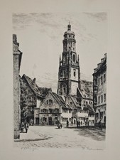Original Radierung Nördlingen