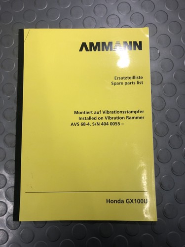 Ammann ersatzteilliste für - ersatzteilliste,