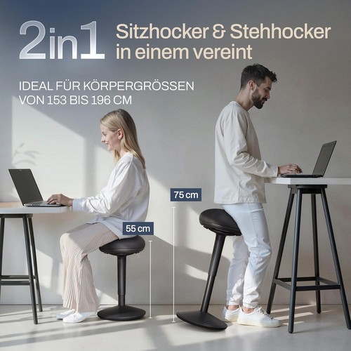 Bürohocker ergonomisch 2in1
