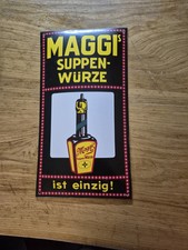 Maggi SUPPENWÜRZE  Emailschild.  45 X 24 cm  gewölbt  in TOP ZUSTAND 