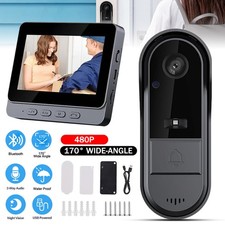 Video Türklingel mit HD Kamera Funkklingel Türsprechanlage mit 4,3" Monitor DHL