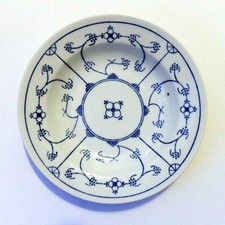 JÄGER Eisenberg orig. blau SAKS - 6 tiefe Porzellan Teller - Indisch Blau