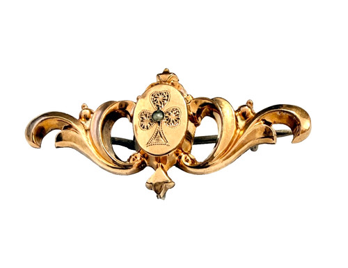 Antike schaumgold brosche mit - antike,